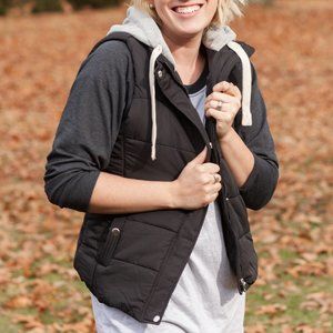 Sleeveless Hoodie Padding Vest